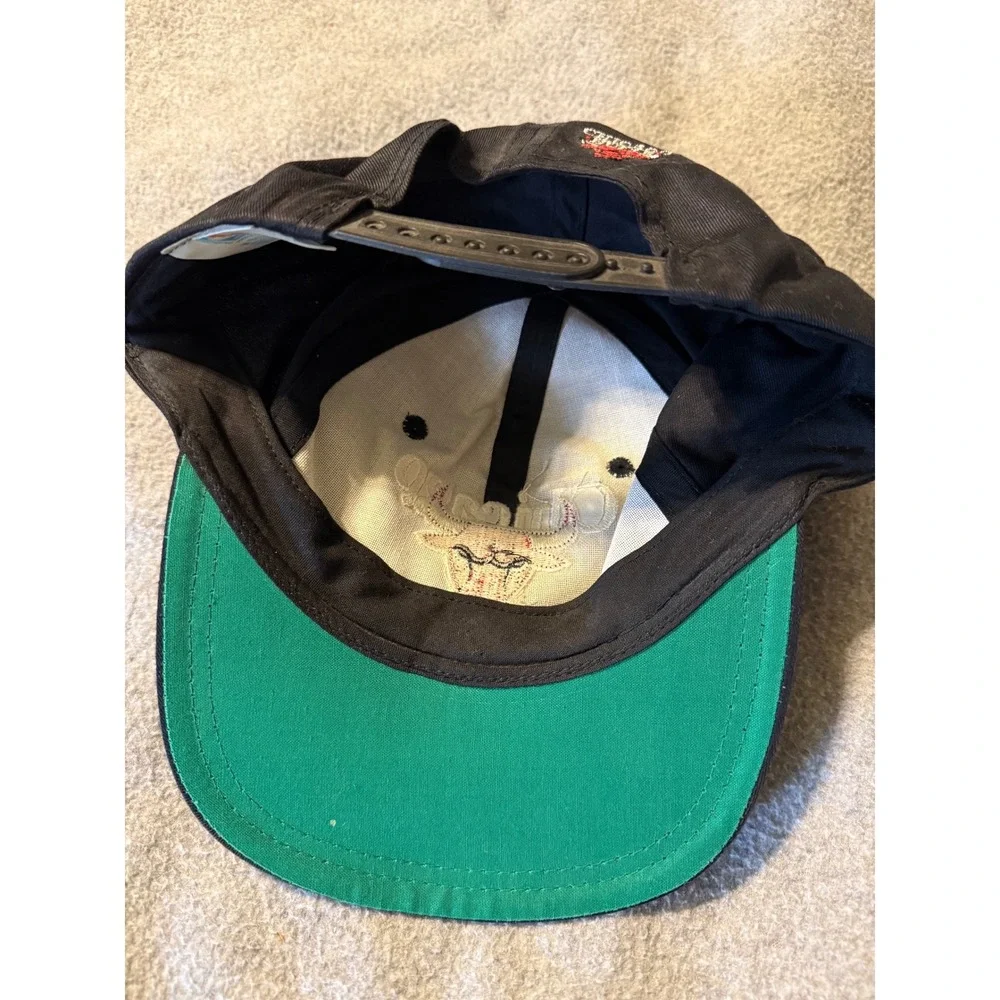 Vintage Chicago Bulls Twins Enterprise Snapback Hat Black NBA Basketball Cap